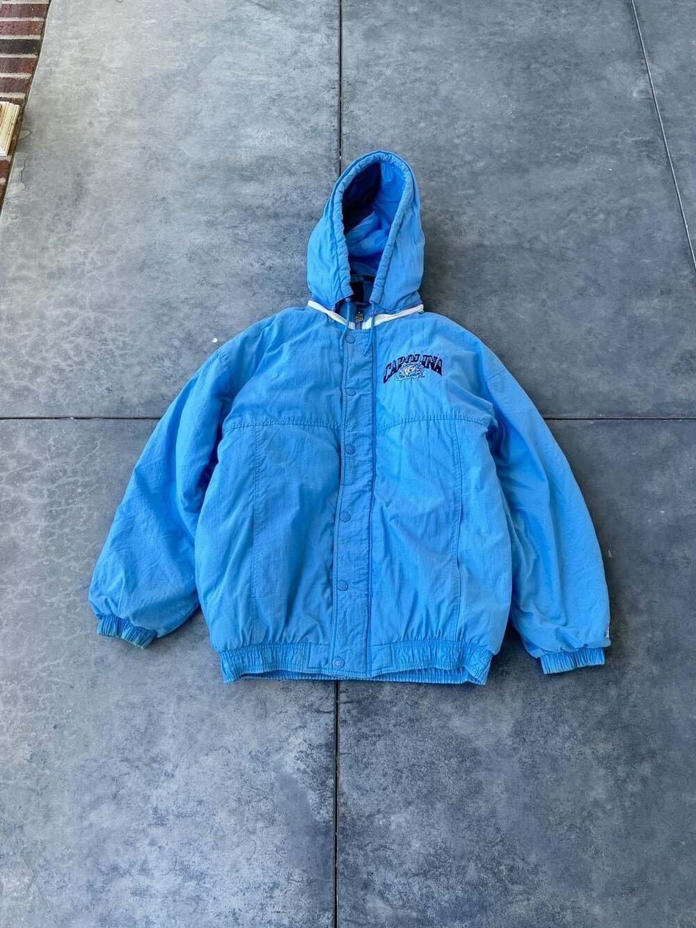 Vintage North Carolina Tar Heels Starter Hooded Jacket Size M